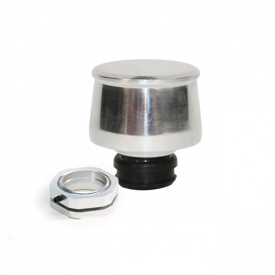 4120438 – PRW Crankcase Breather Cap, Round Push-In Polished Billet Aluminum With Grommet/ PCV/ Modular Oil Filler Ad...